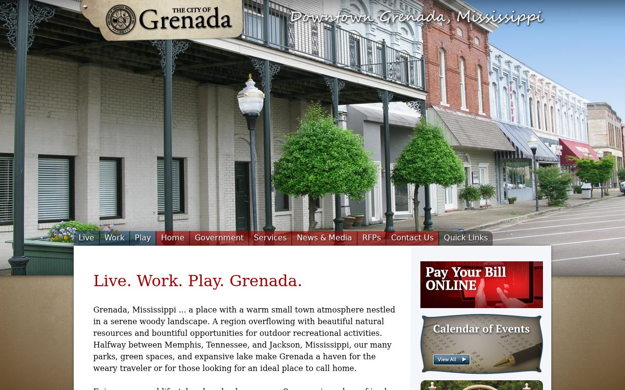 Grenada County municipal court docket city notice record